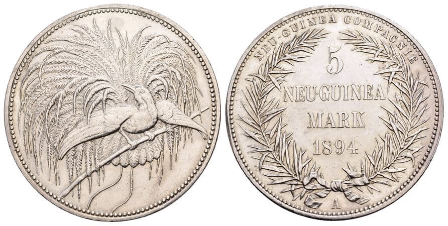 Kolonien, Deutsch-Neuguinea, 5 Neu-Guinea Mark 1894